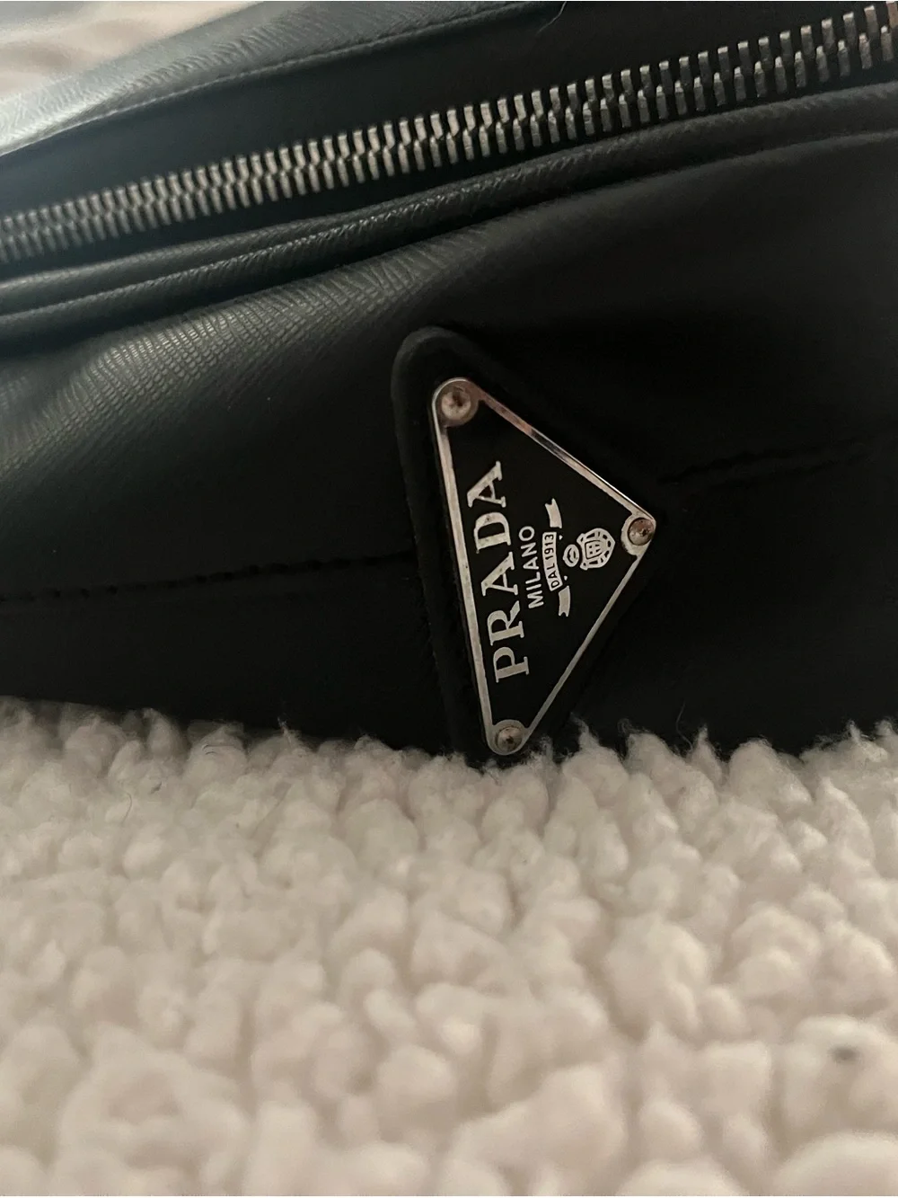 Prada Black Laptop Briefcase with Top Handles